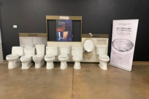 toilet display in Keenan Dahl Grand Junction showroom